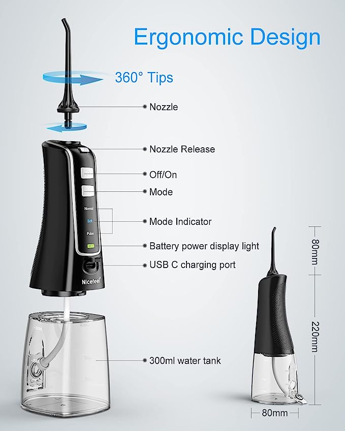2 2 - Clean Your Teeth Effortlessly with Nicefeel Cordless and Rechargeable Water Flosser
